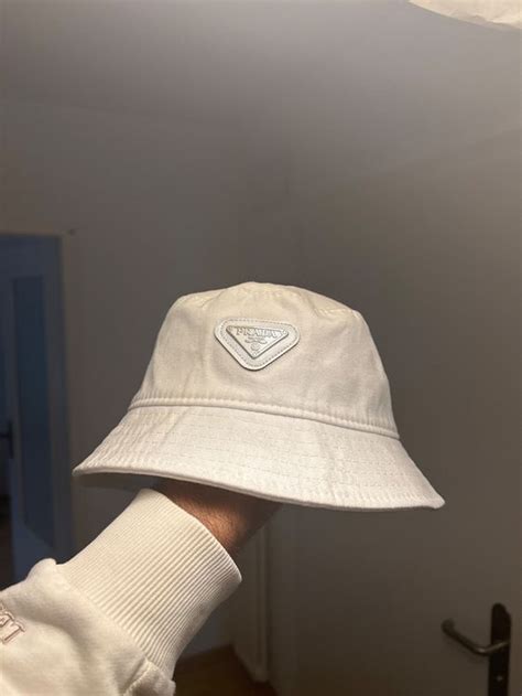 prada hut weiss|Prada hats.